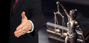 lawyer and lady justice